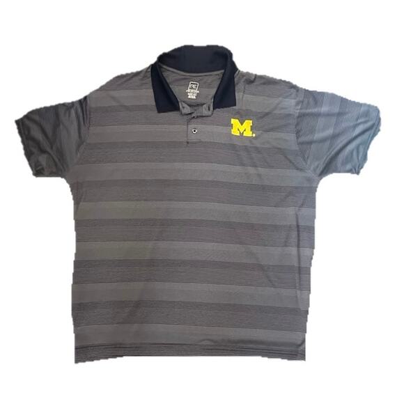 ProEdge University of Michigan Striped Polo 3X - Picture 2 of 4